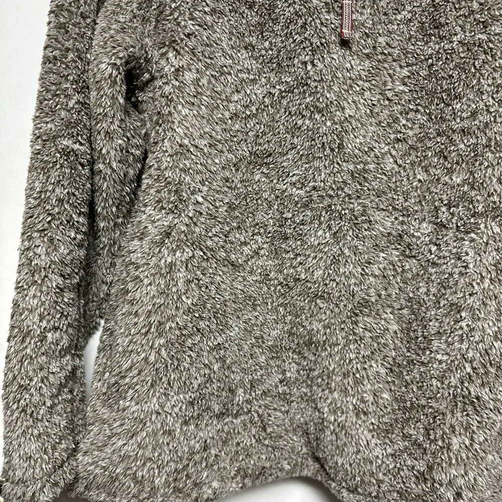 Alpine Sherpa Quarter Zip Brown Western‎ Pullover Sweater Womens Size XL